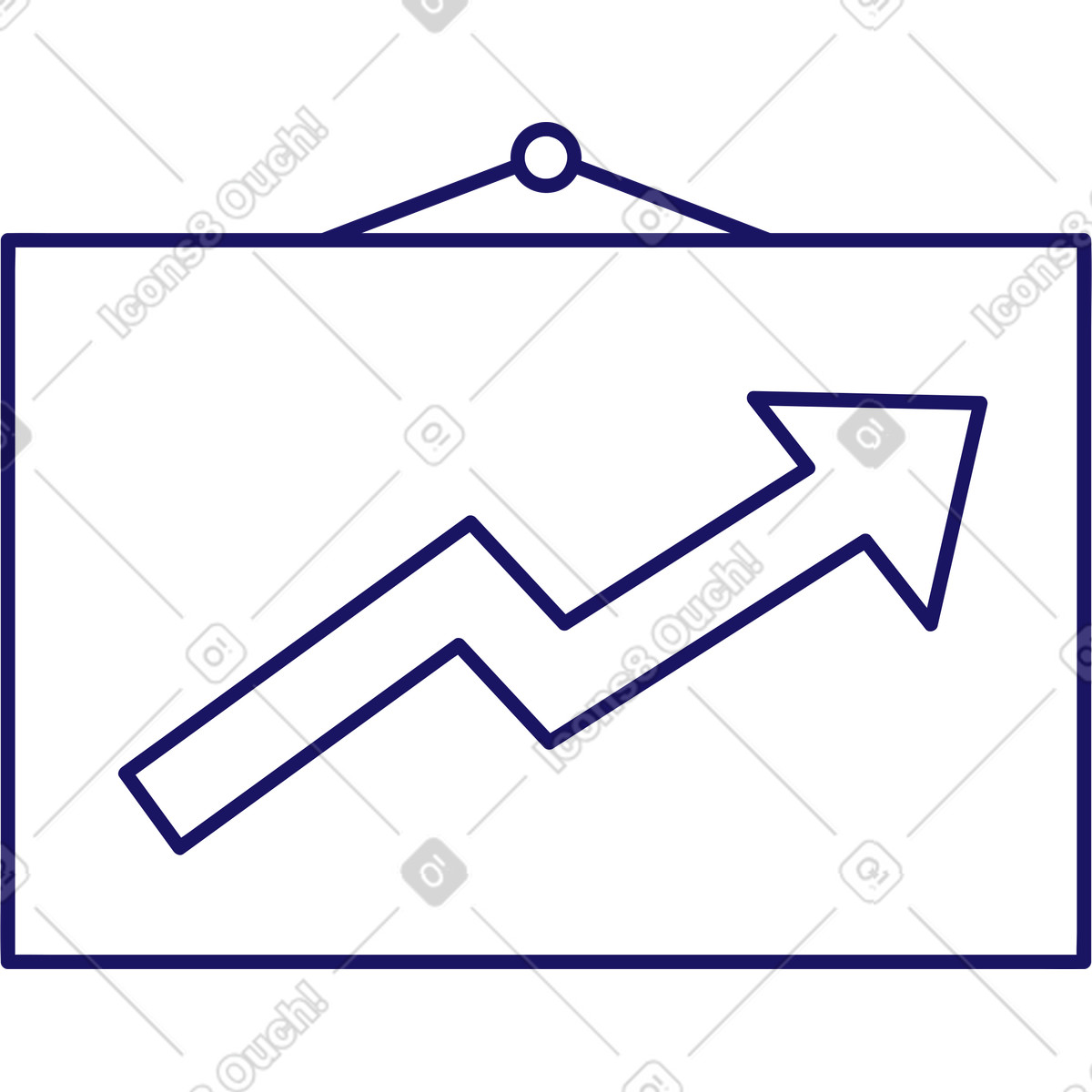 Poster mit einem wachstumspfeil-Illustration im Matey-Stil als Download in PNG, SVG