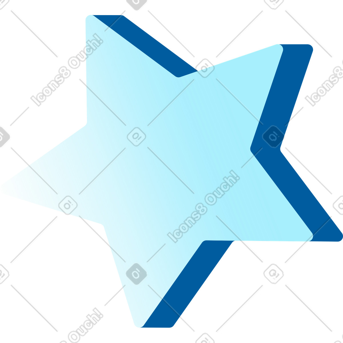 Icy スタイルの 星 のイラストをPNG、SVG形式でダウンロード