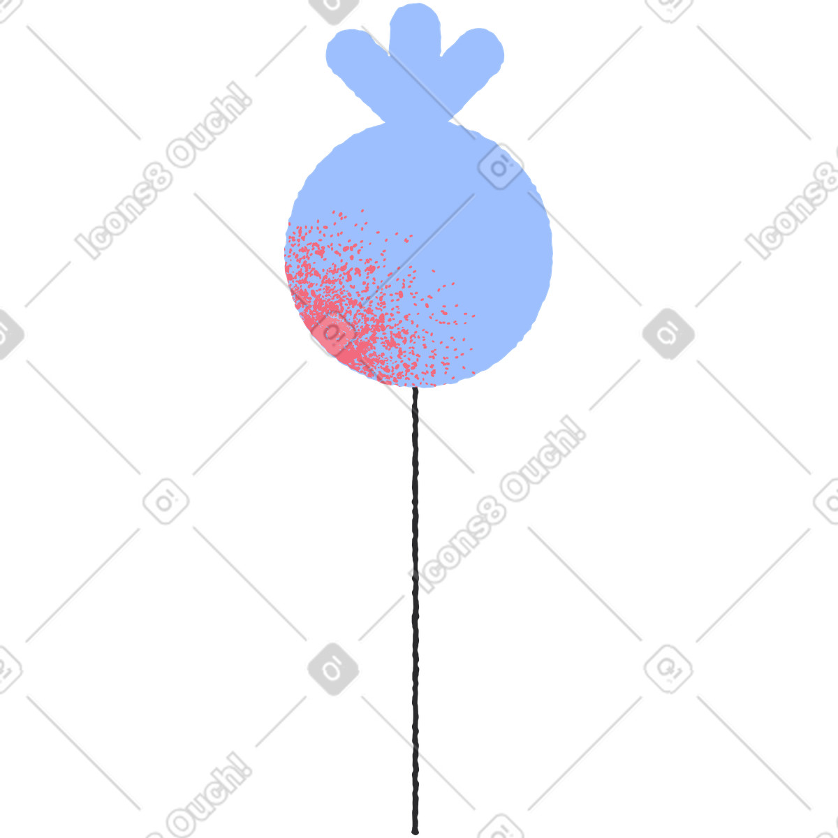 Illustration Fleur dans le style Pablo à télécharger aux formats PNG, SVG