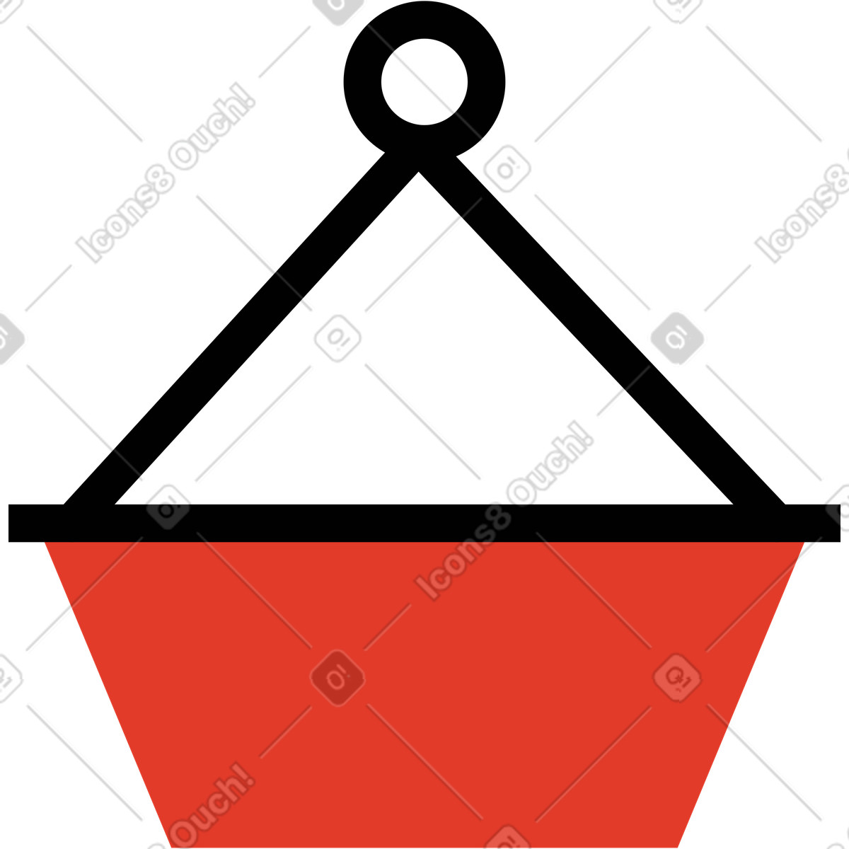 Blumentopf-Illustration im Burgundy-Stil als Download in PNG, SVG