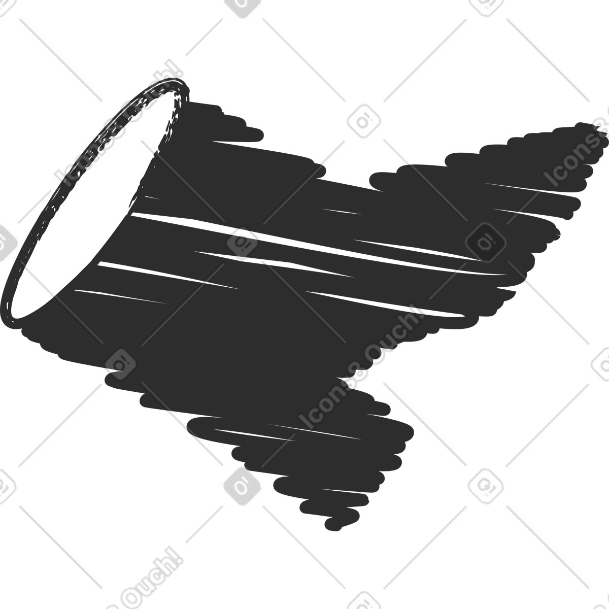 Woman's boot illustration in Graphite style download in PNG, SVG