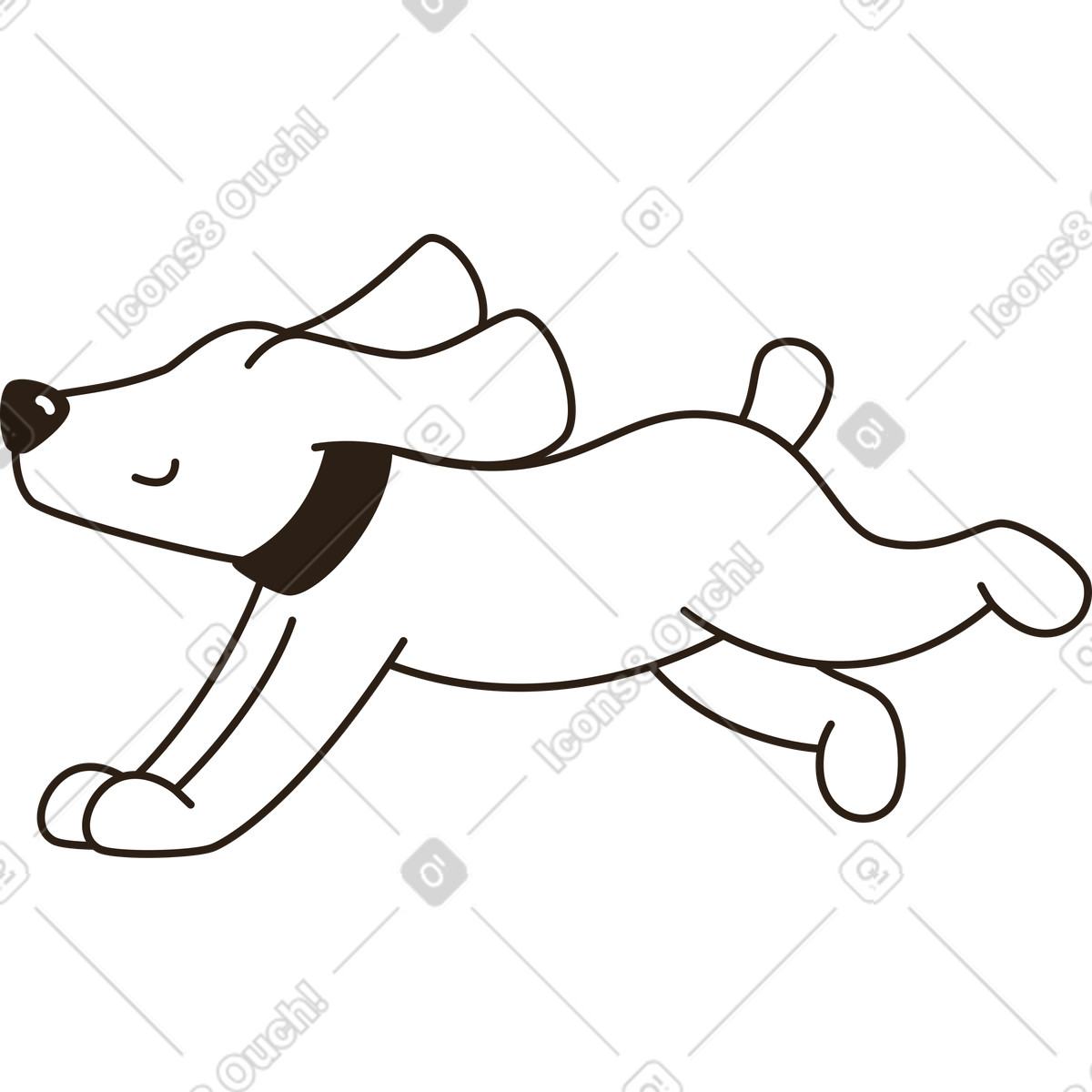 下载 Plain 风格的 走狗 插画，支持 PNG、SVG 格式