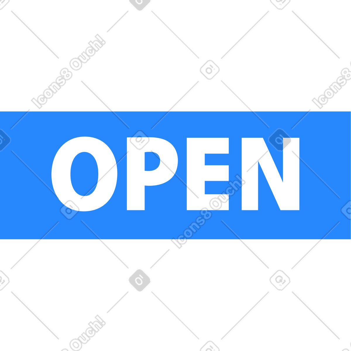 Ilustración Abierto en estilo Urban a descargar en PNG y SVG