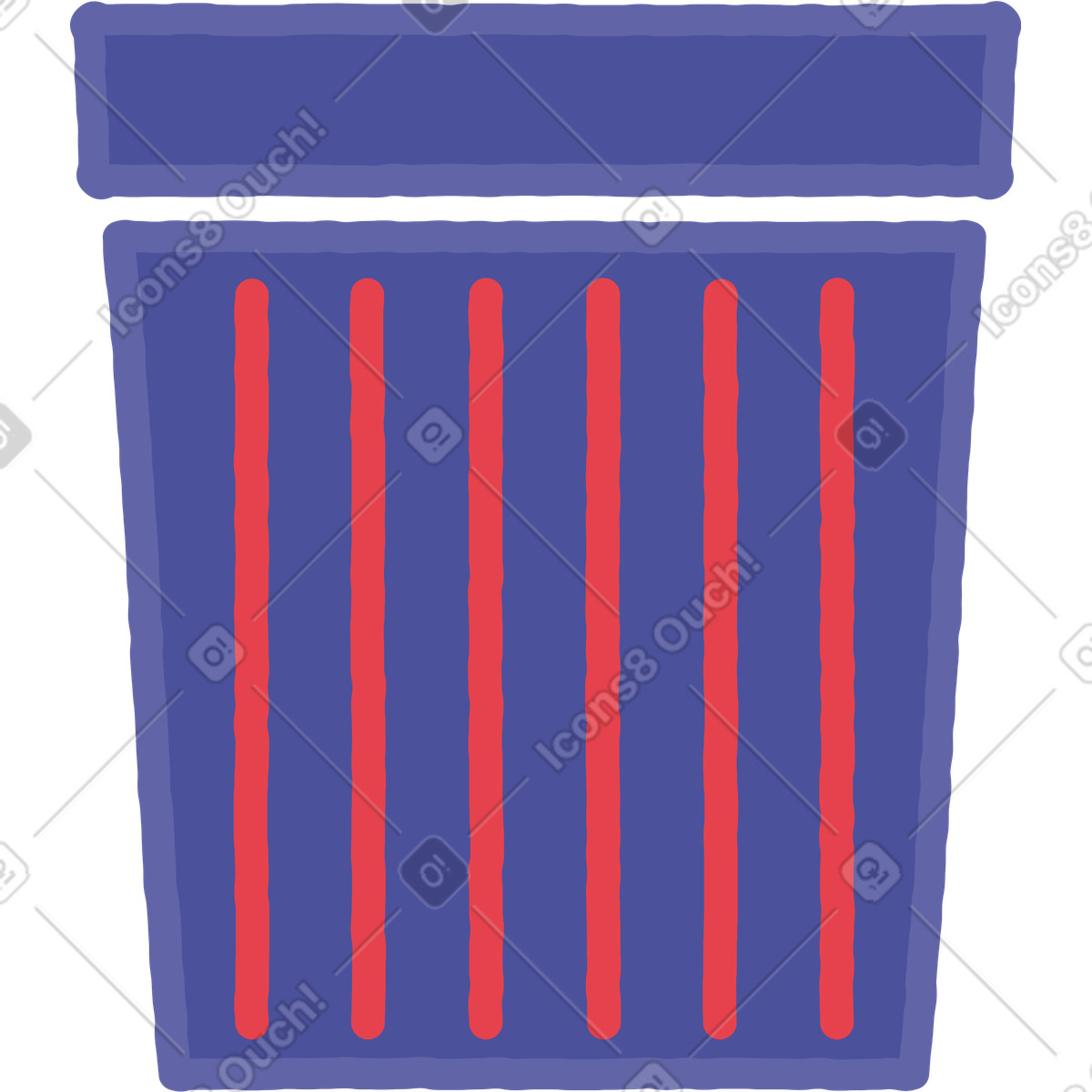 Ilustração de Lixo em no estilo Stripy para baixar em PNG, SVG