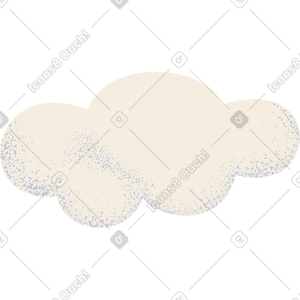Ilustración Nube beige en estilo Pale a descargar en PNG y SVG