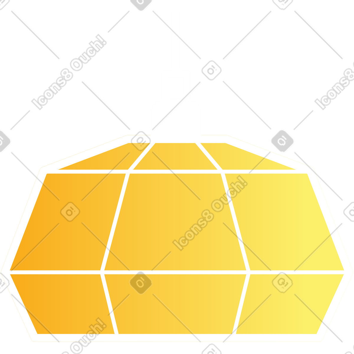Yellow modern lamp illustration in Wavy style download in PNG, SVG