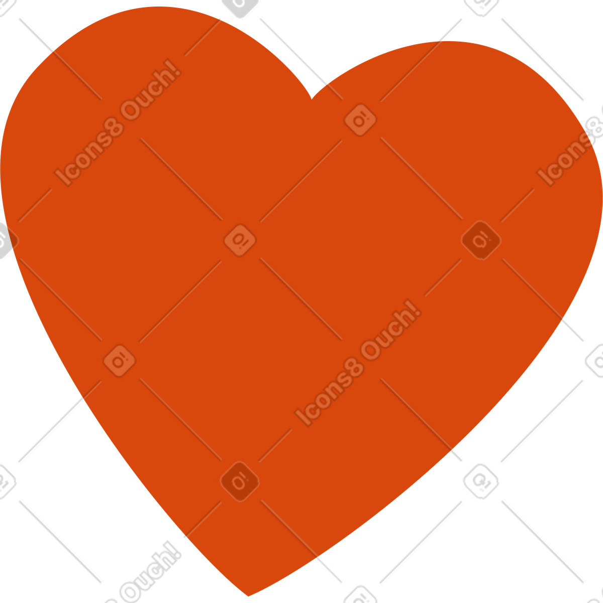 Orange herz-Illustration im -Stil als Download in PNG, SVG