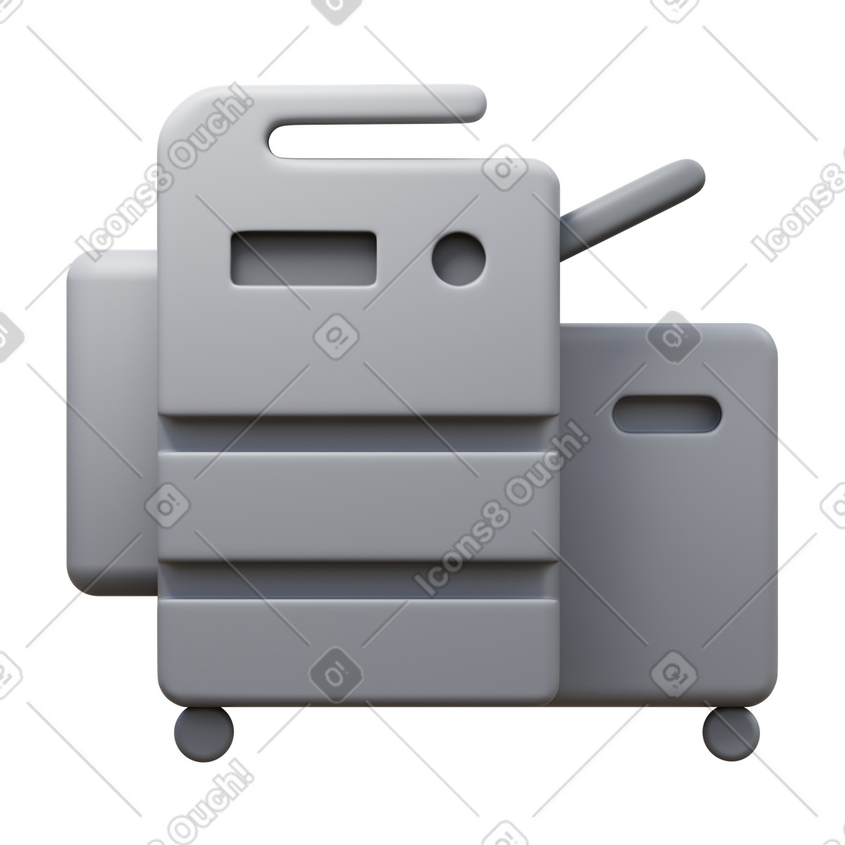 Multifunction printer illustration in 3D Fluency style download in PNG, SVG