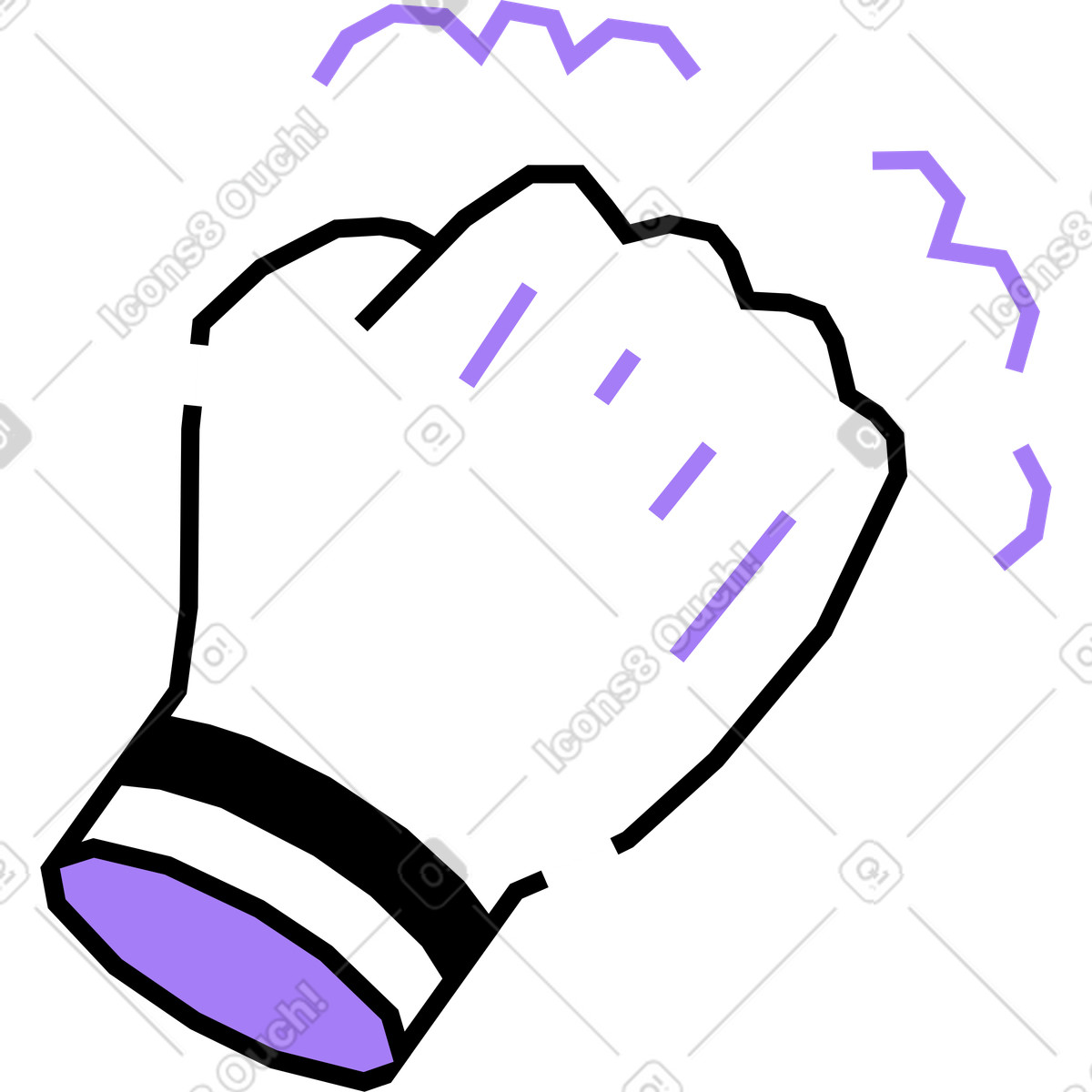 Amethyst スタイルの アクションフィスト のイラストをPNG、SVG形式でダウンロード