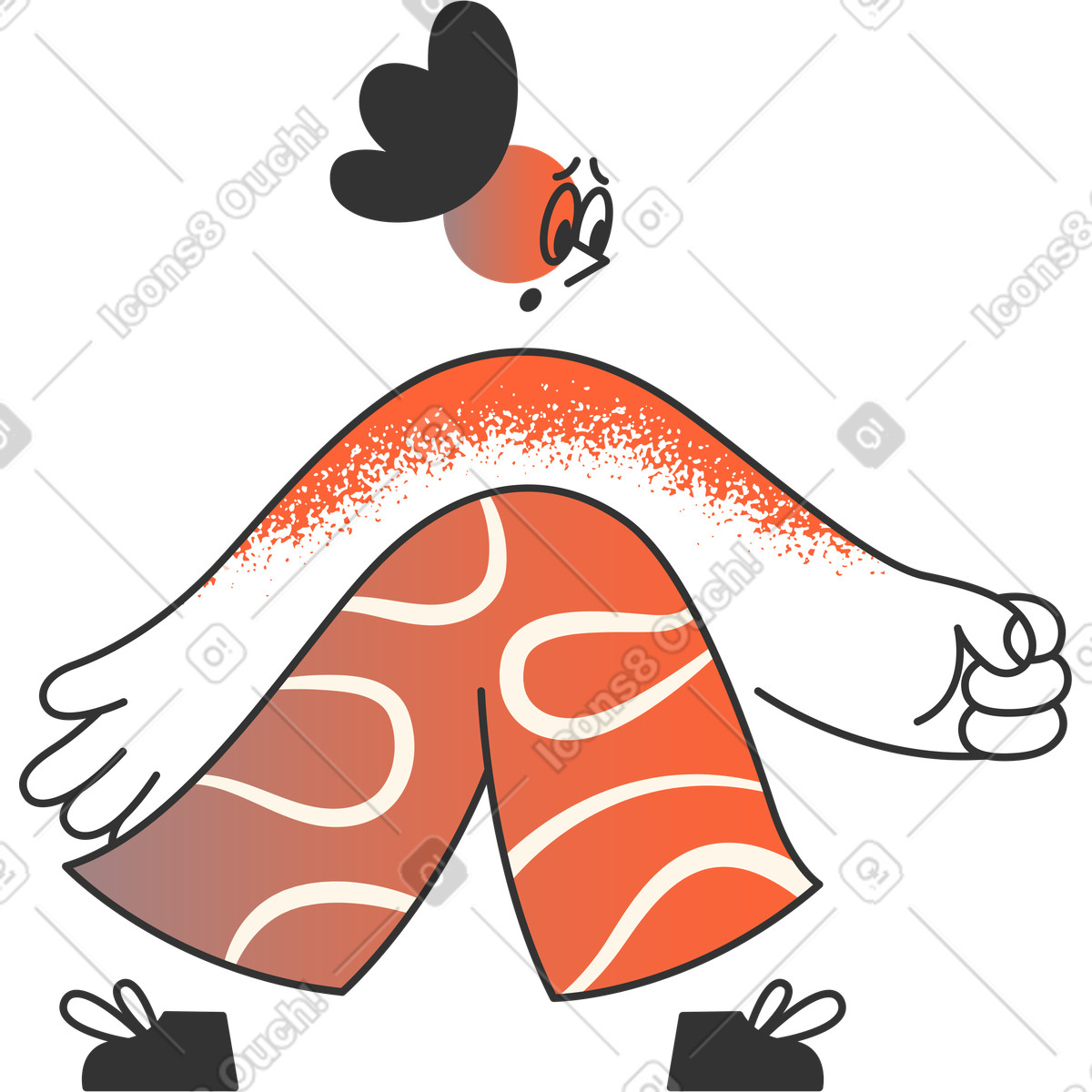 Ilustración Chico en estilo Crayon a descargar en PNG y SVG