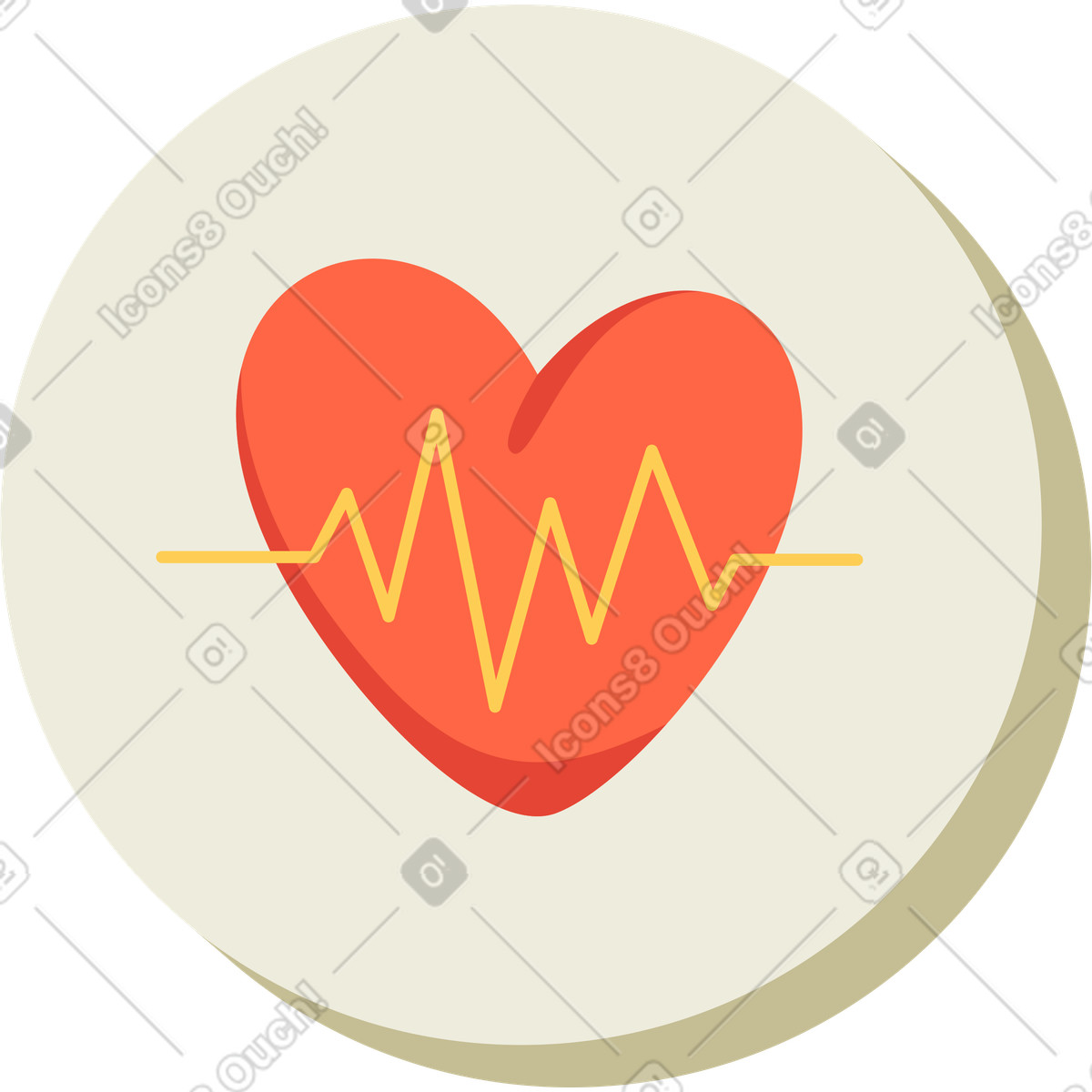 Heart illustration in Social style download in PNG, SVG