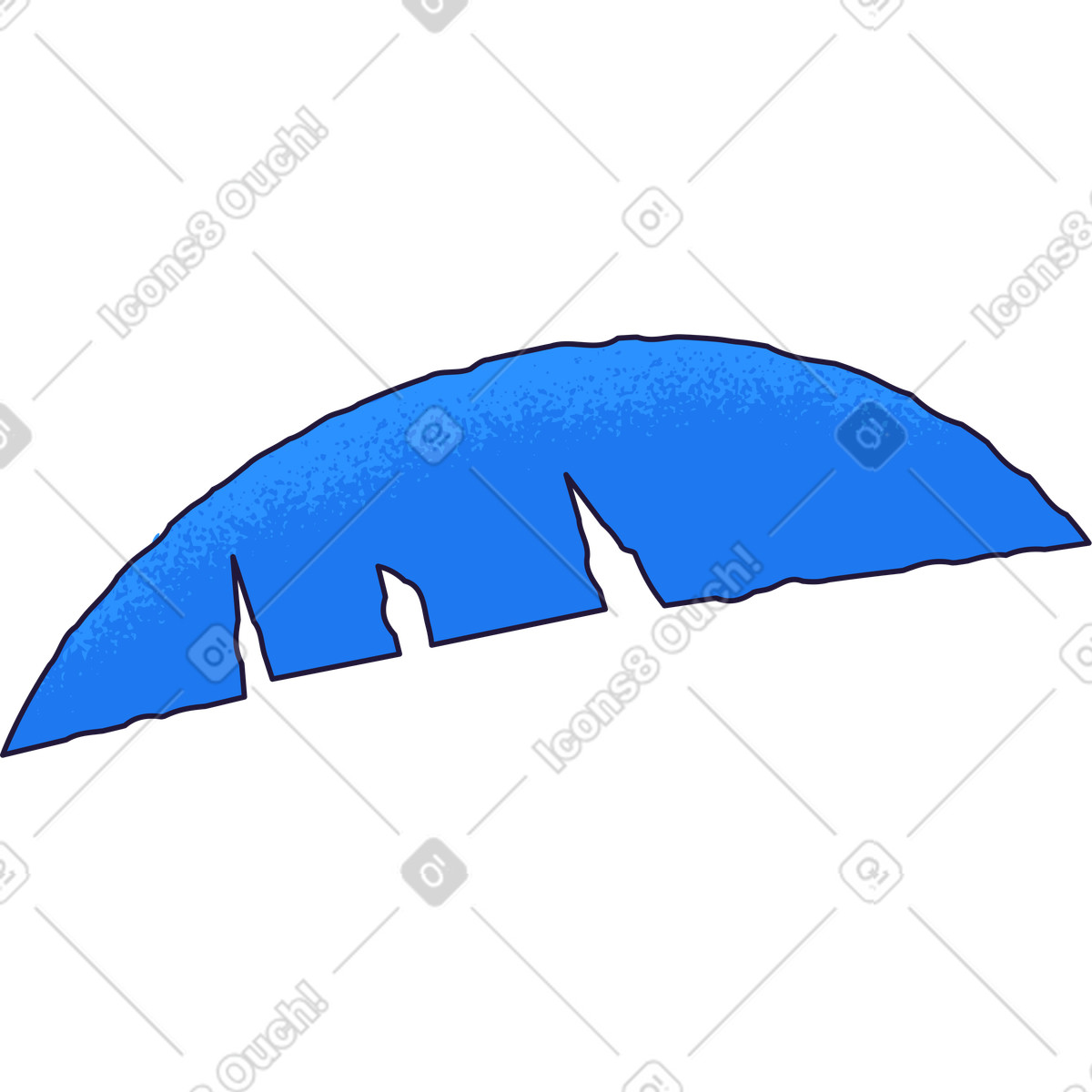 Ilustração de Blue leaf em no estilo Conifer para baixar em PNG, SVG