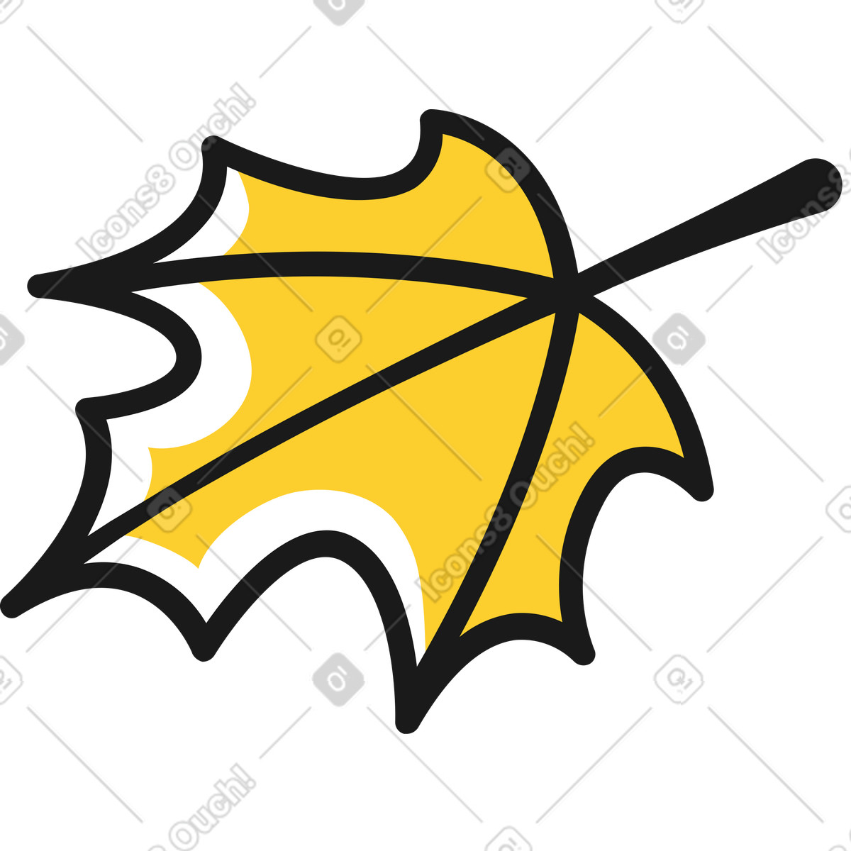 Taxi 스타일의 잎 일러스트레이션 PNG, SVG 다운로드
