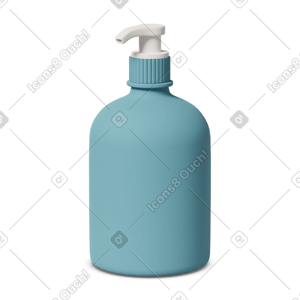 3D Casual life スタイルの Blue soap dispencer のイラストをPNG、SVG形式でダウンロード