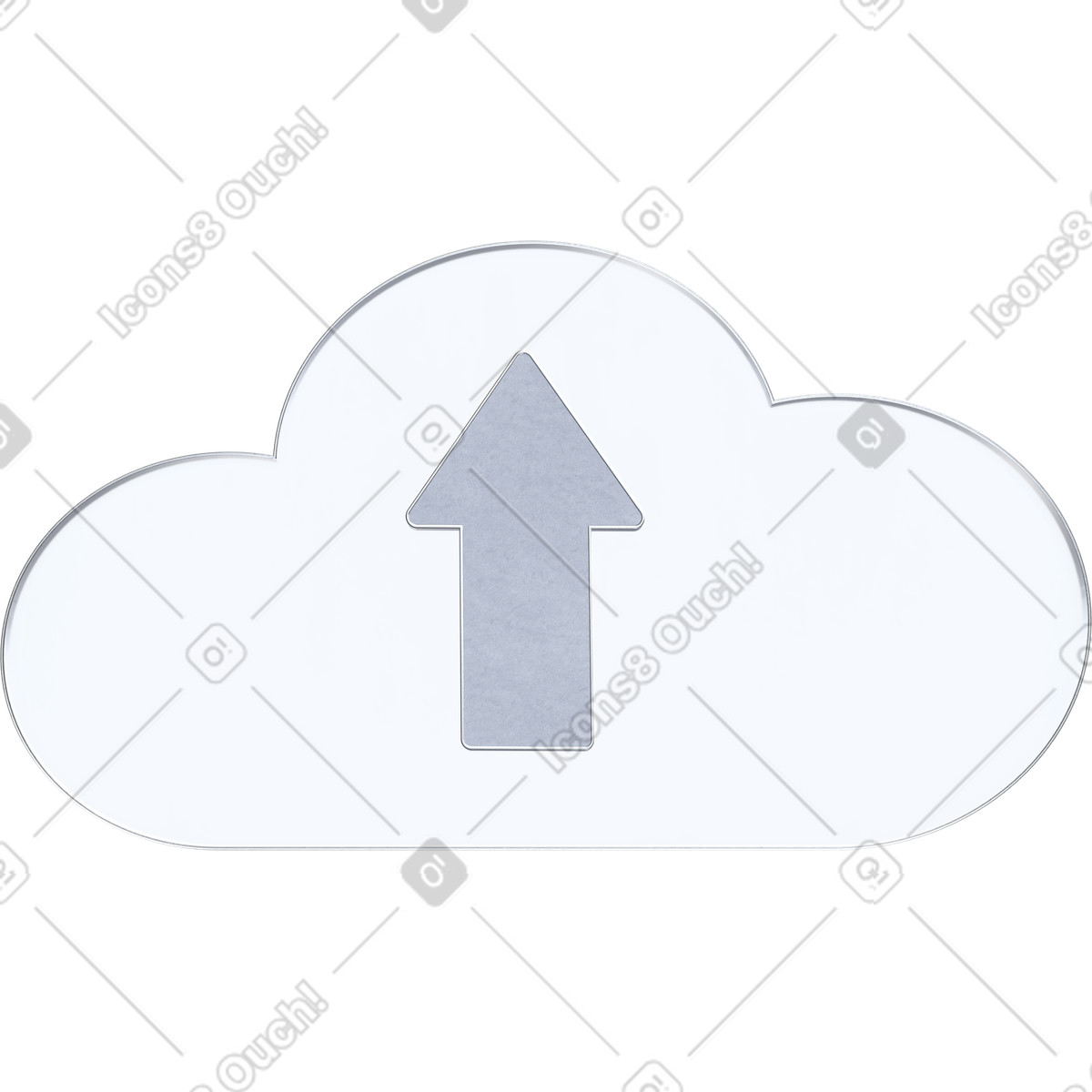 Cloud upload icon, secure file upload, online transfer illustration in 3D Pro style download in PNG, SVG