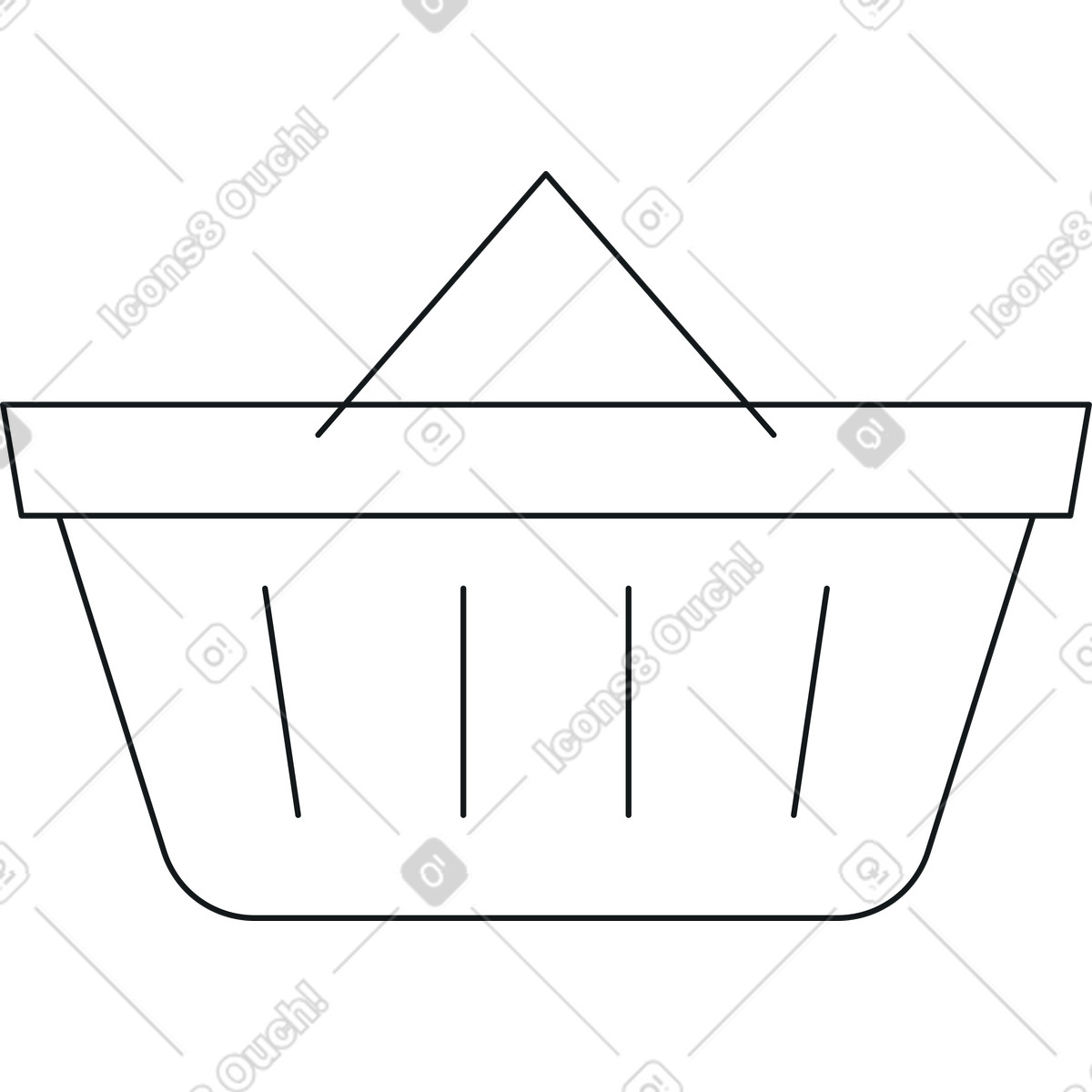 Midnight スタイルの 買い物かご のイラストをPNG、SVG形式でダウンロード