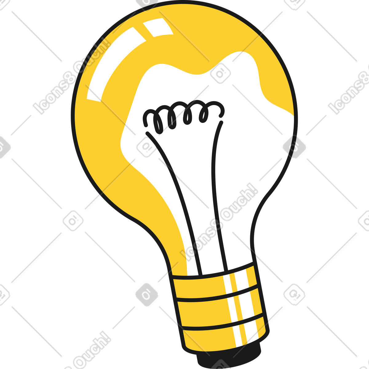 Ilustración Pequeña lámpara incandescente en estilo Taxi a descargar en PNG y SVG
