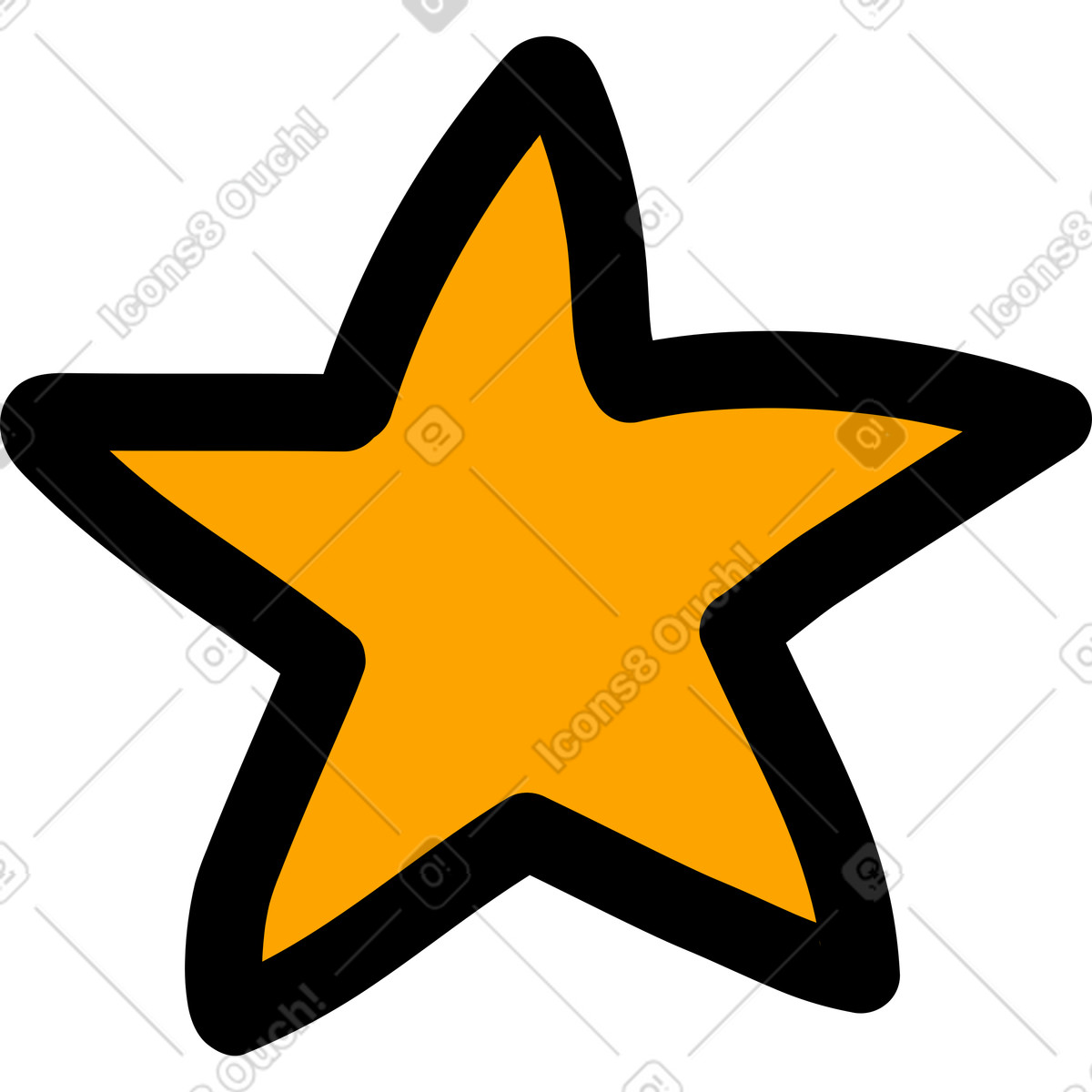 Star illustration in Purr style download in PNG, SVG