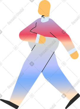 Chubby adult walking PNG, SVG