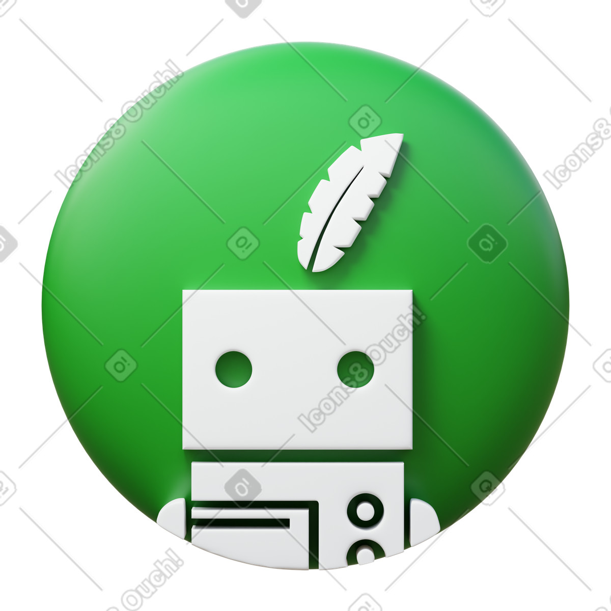 Quillbot illustration in 3D Fluency style download in PNG, SVG
