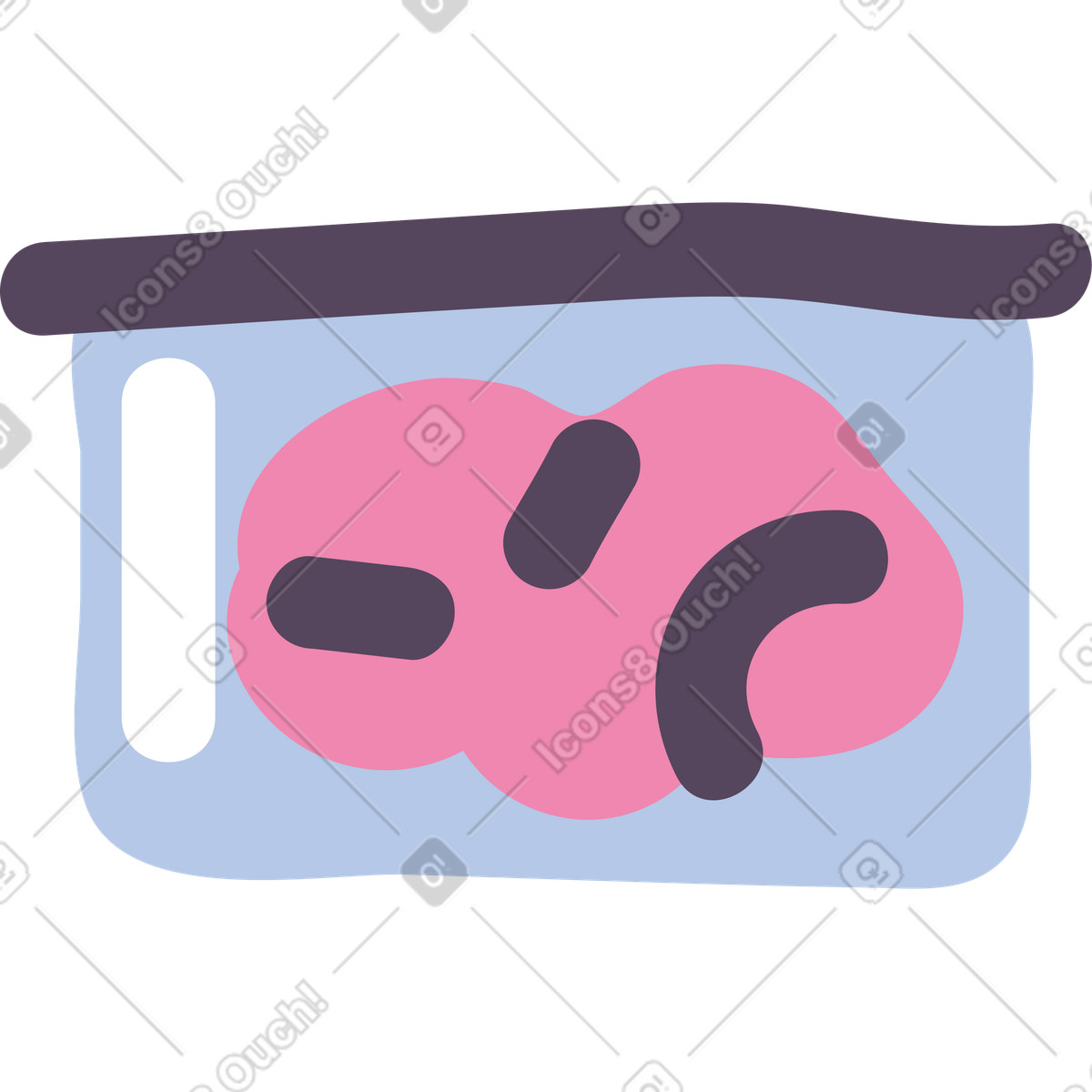 Illustration Pot avec cervelle dans le style Pluto à télécharger aux formats PNG, SVG