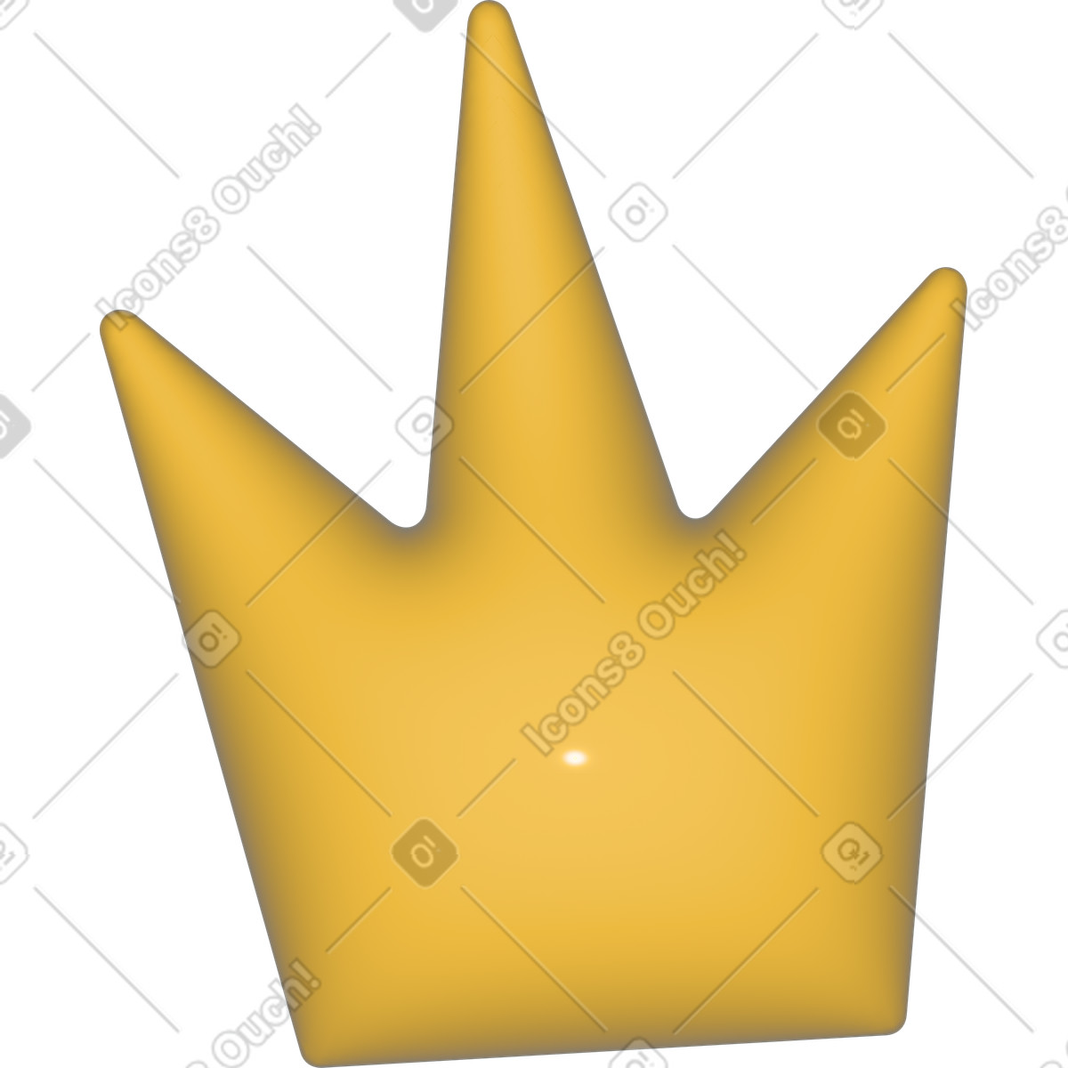 Ilustración Corona amarilla en estilo Cartoony a descargar en PNG y SVG