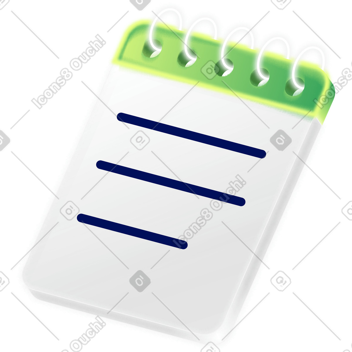 Notepad illustration in Burst style download in PNG, SVG