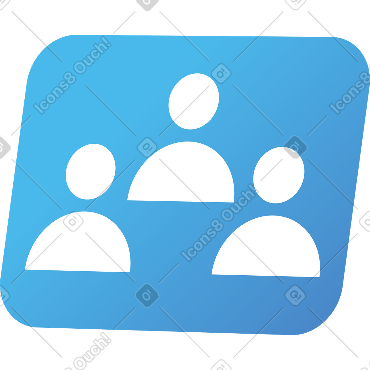 Icona del gruppo di persone illustrazione in stile Quantum scarica in PNG, SVG