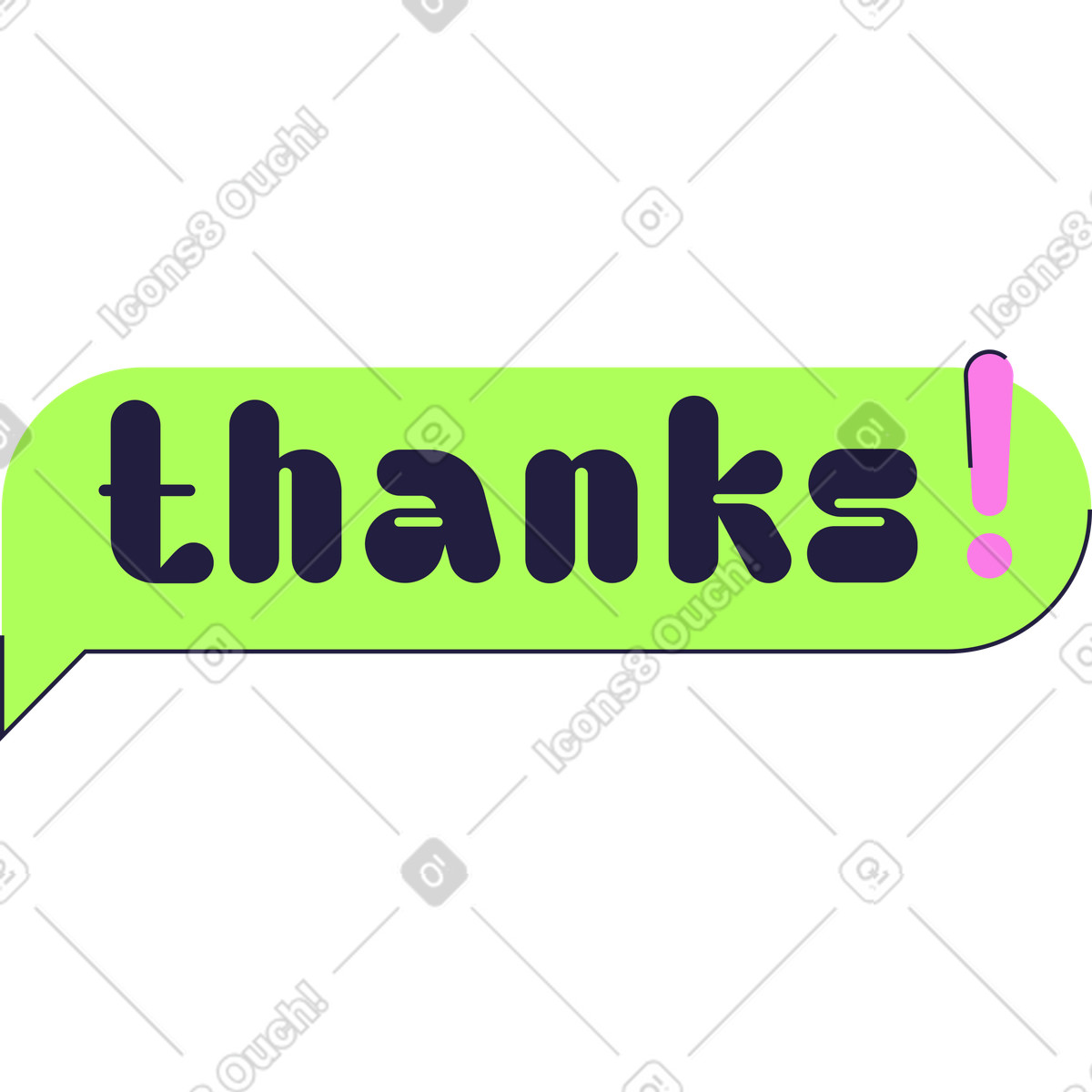 Ilustración Thanks! en estilo Mellow a descargar en PNG y SVG