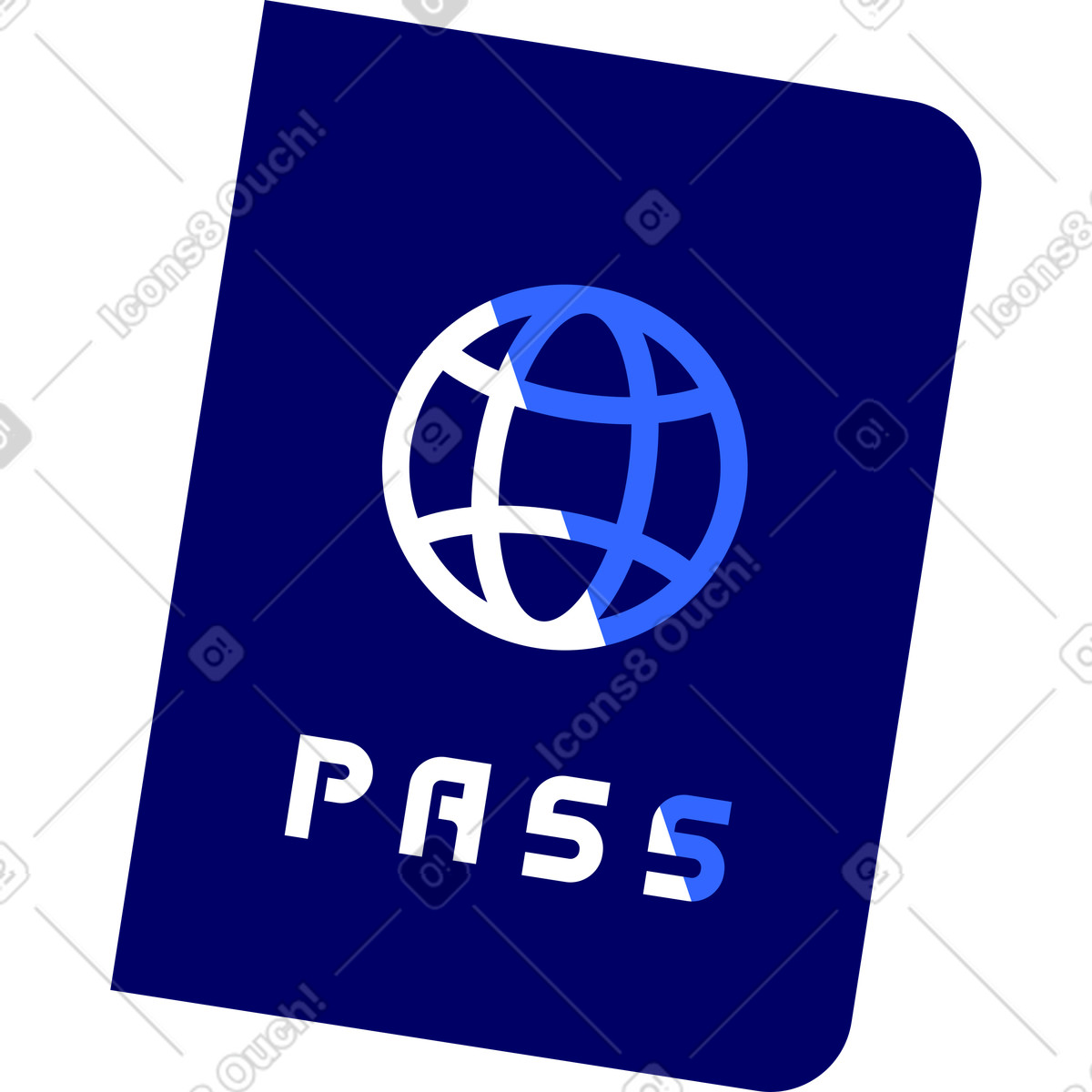 Der pass-Illustration im Lounge-Stil als Download in PNG, SVG
