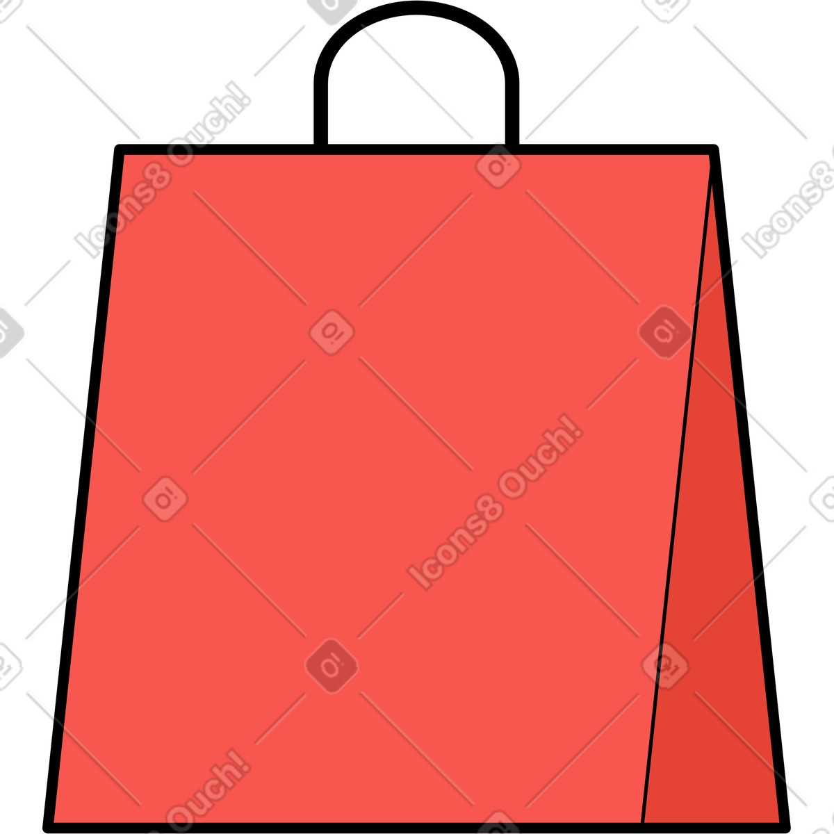 Sacchetto illustrazione in stile Surr scarica in PNG, SVG
