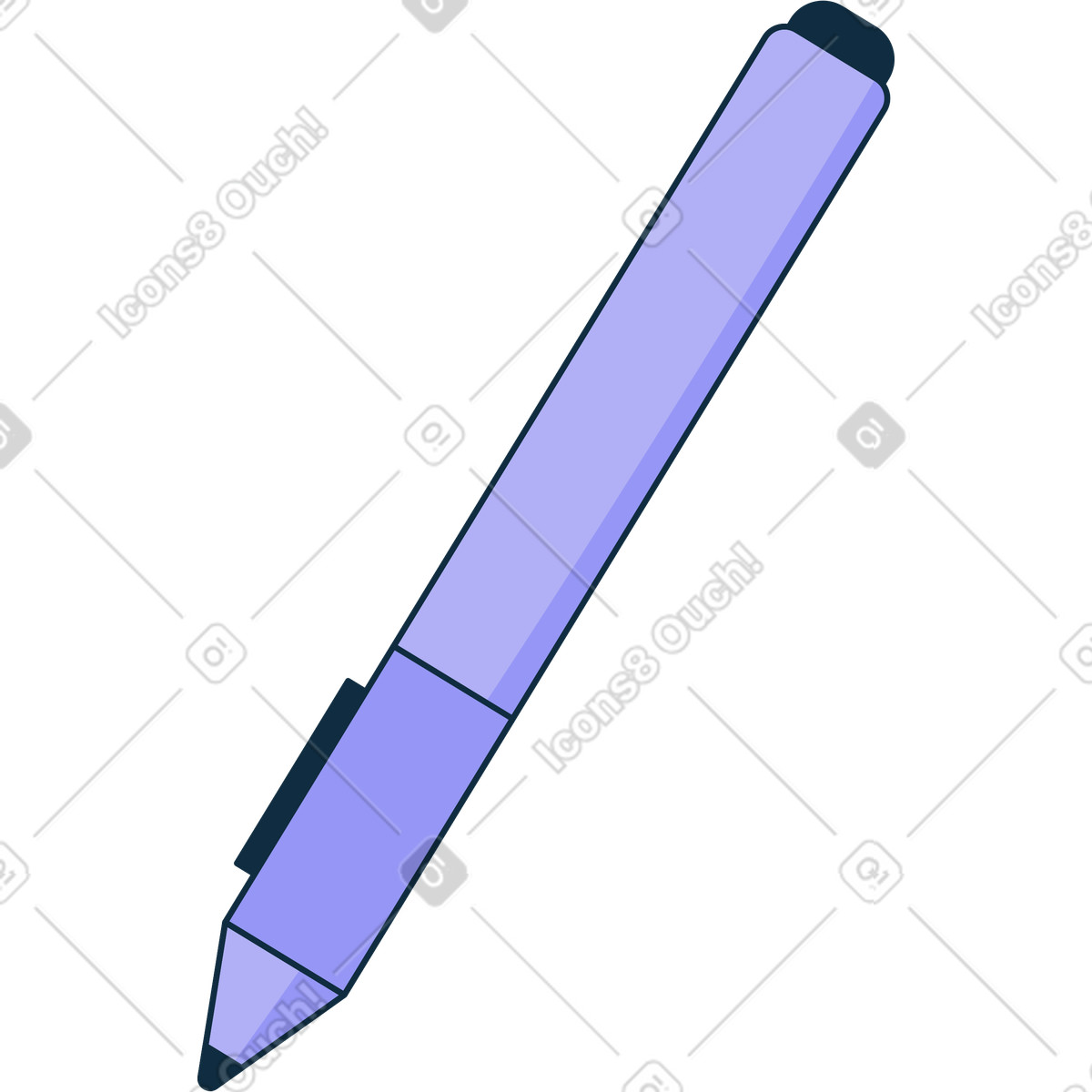 Automatic pen illustration in Bubble gum style download in PNG, SVG
