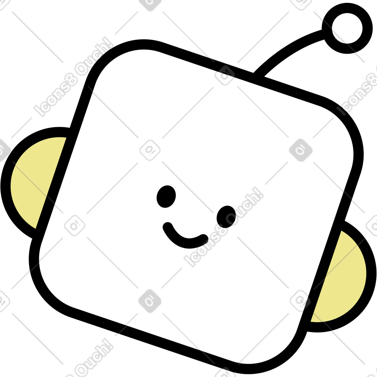 Chatbot illustrazione in stile Mochi scarica in PNG, SVG