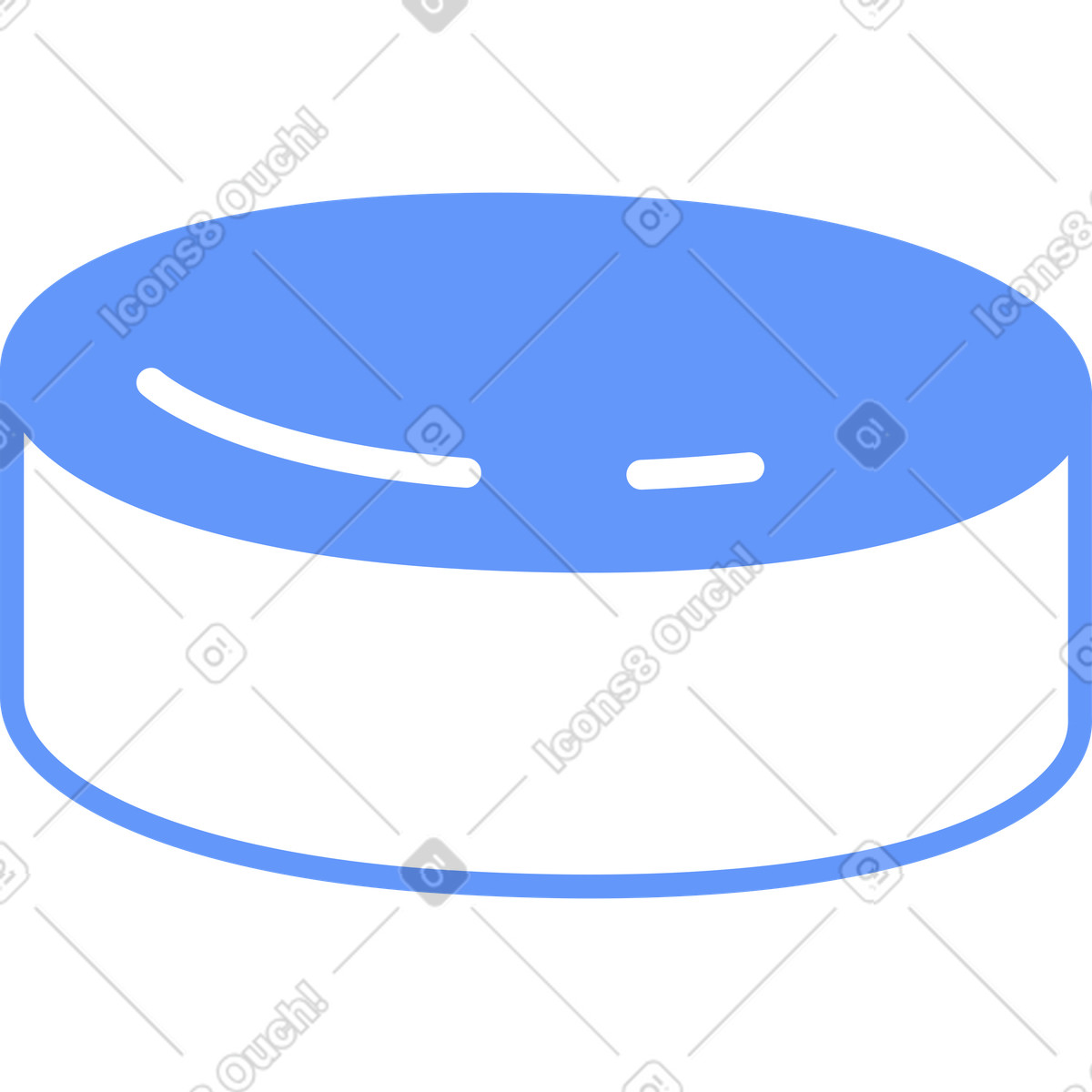 Ilustración Botón azul en estilo Plain a descargar en PNG y SVG