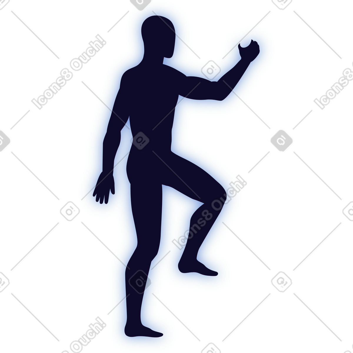 Ilustração de Man climbing em no estilo Dimension para baixar em PNG, SVG