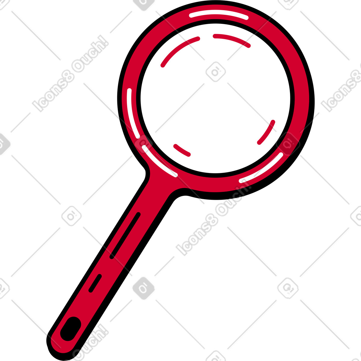 Magnifying glass illustration in PNG, SVG