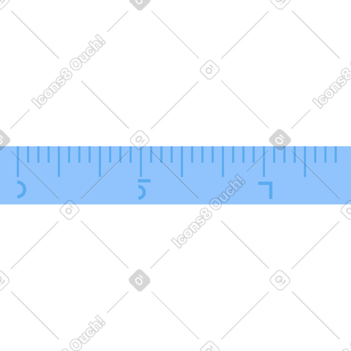 Blue ruler-Illustration im Clip-Stil als Download in PNG, SVG