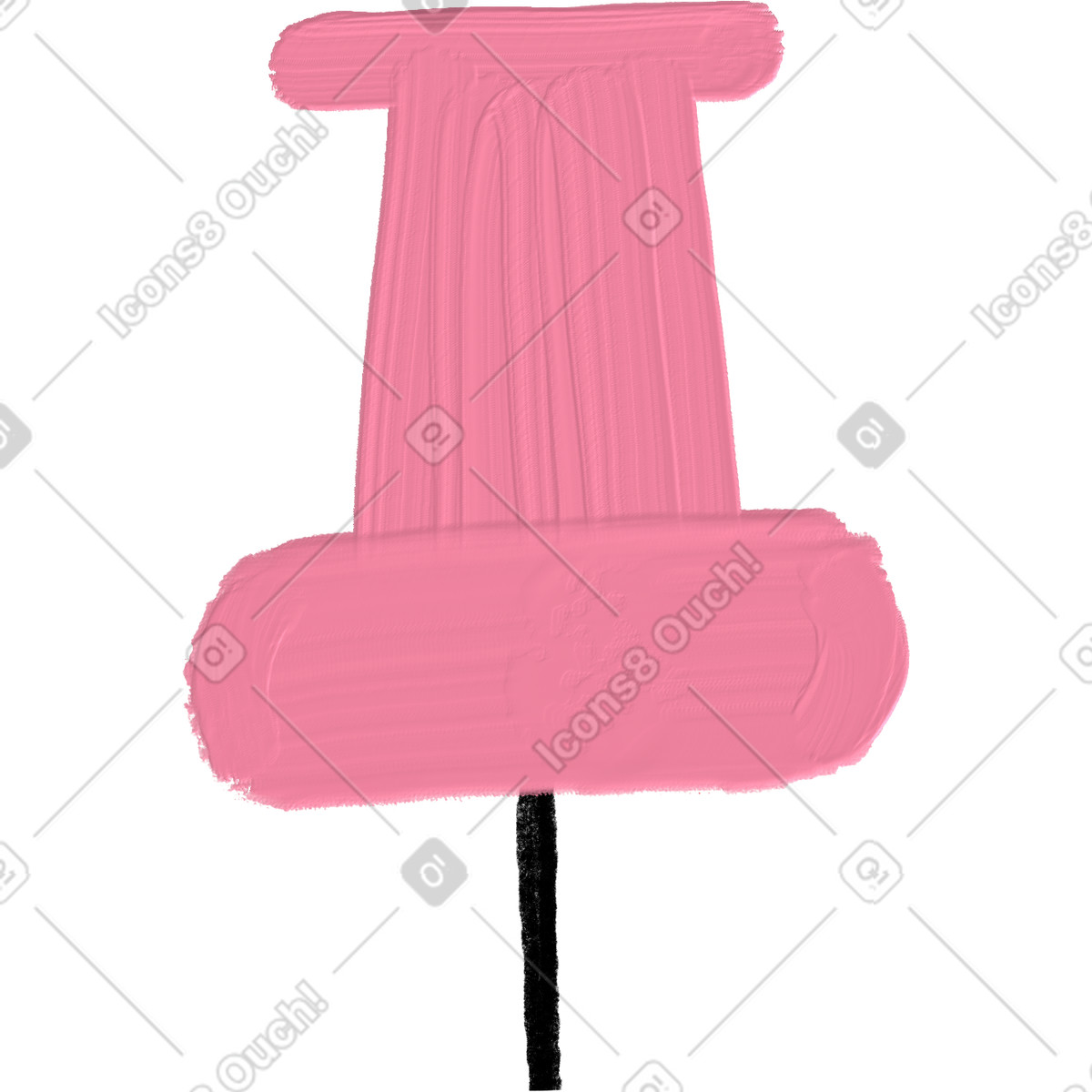 Illustration Pink button dans le style Scrapbooking à télécharger aux formats PNG, SVG
