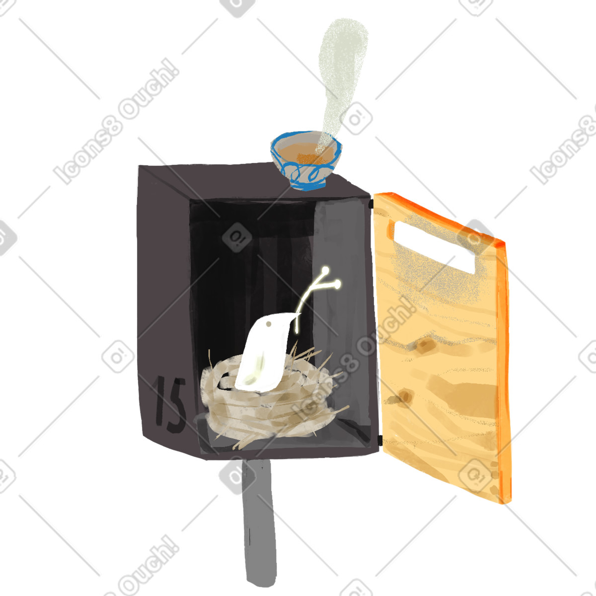 Ikigai スタイルの メッセージはありません のイラストをPNG、SVG形式でダウンロード
