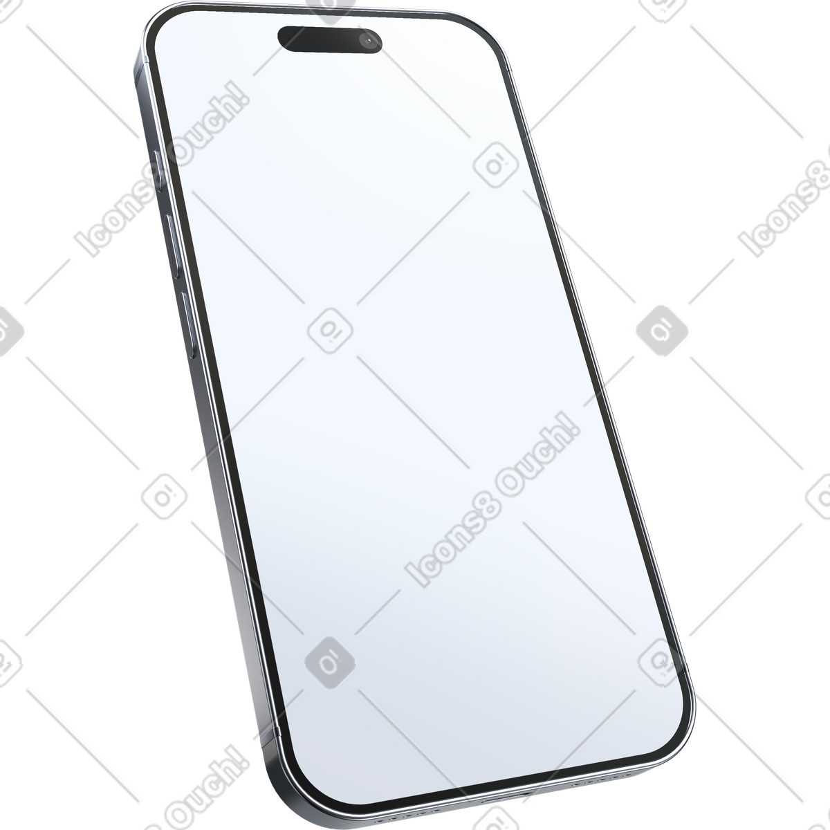 Modern smartphone mockup illustration in PNG, SVG