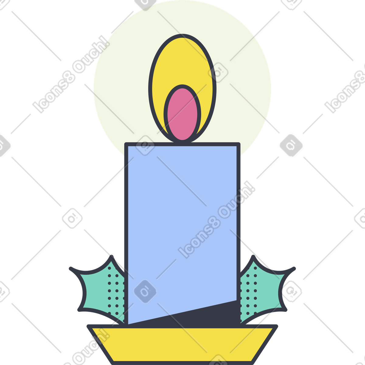 Abstract 스타일의 양초 일러스트레이션 PNG, SVG 다운로드