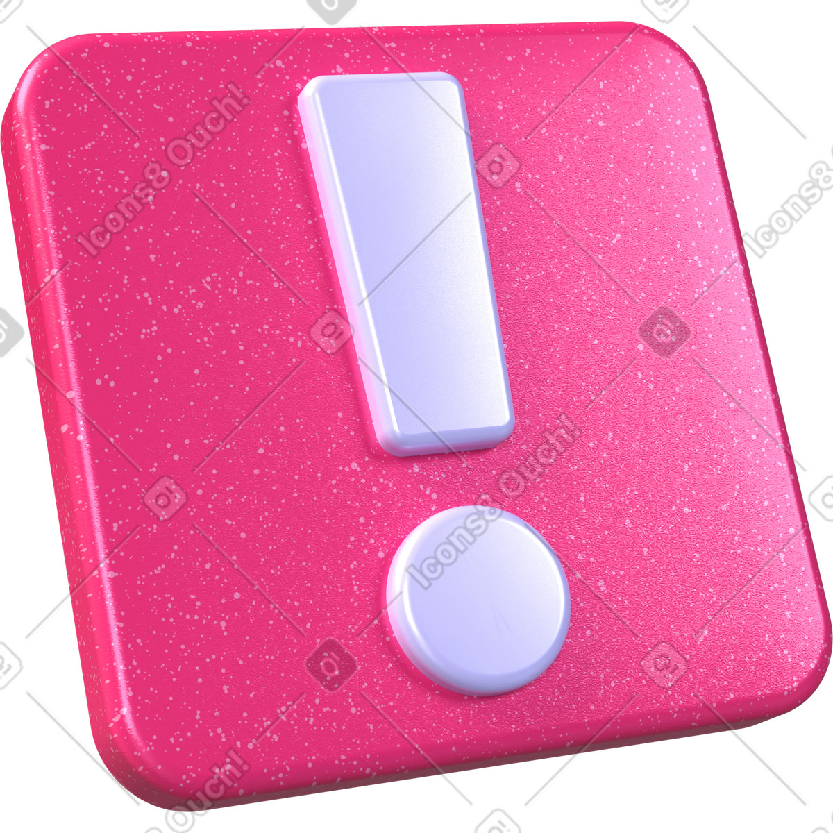 Avviso di errore, simbolo avvertenza, notifica sistema illustrazione in stile 3D Boost scarica in PNG, SVG