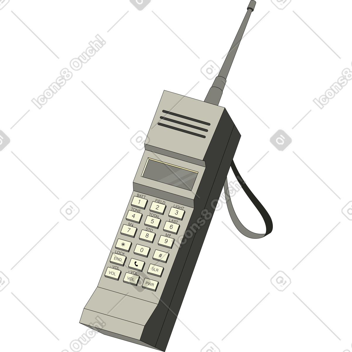 Ilustración Nokia mobira cityman en estilo Retro a descargar en PNG y SVG
