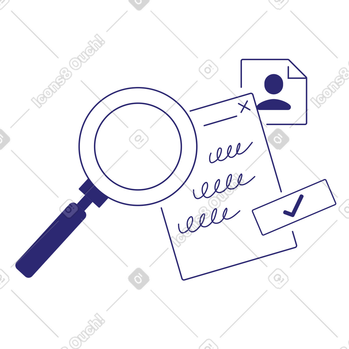 Ilustración Reclutamiento y búsqueda de empleados en línea estilo Cut a descargar PNG SVG