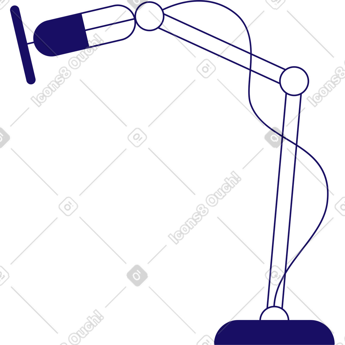 Mikrofon-Illustration im Bendy-Stil als Download in PNG, SVG