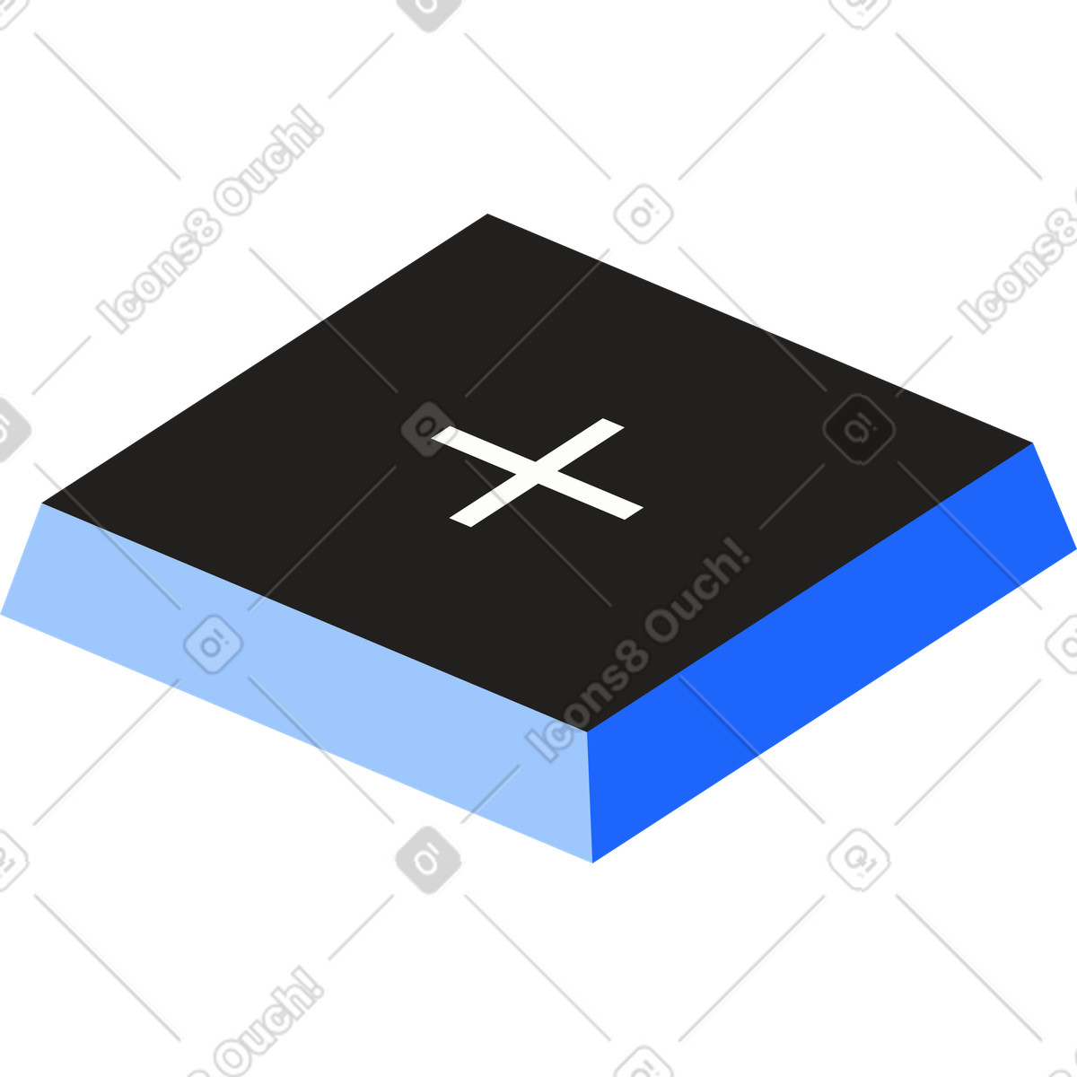 Illustration Plus la touche du clavier dans le style Editorial à télécharger aux formats PNG, SVG