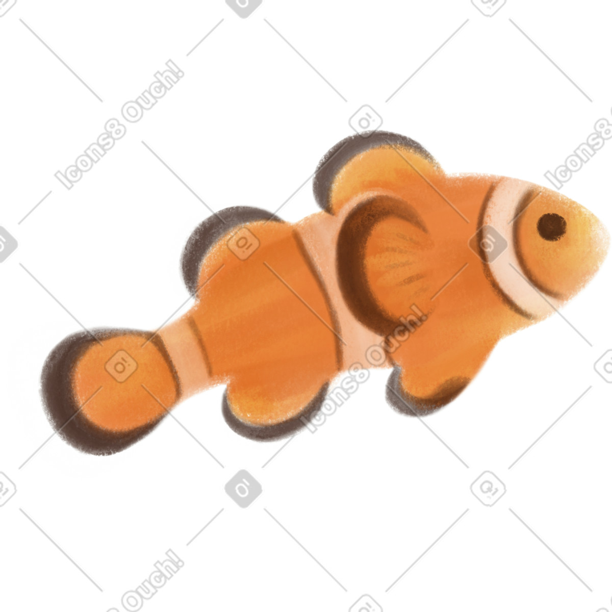 Ilustração de Fish em no estilo Mushy para baixar em PNG, SVG