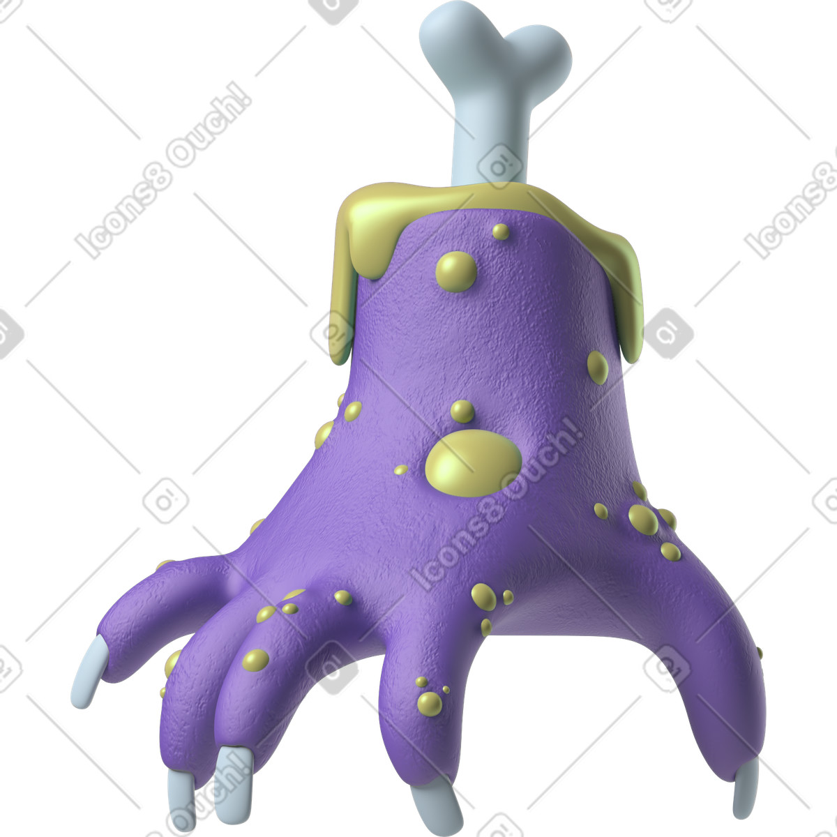 Ilustração de A mão aranha roxa do zumbi em no estilo 3D Hands Fun&Wild para baixar em PNG, SVG