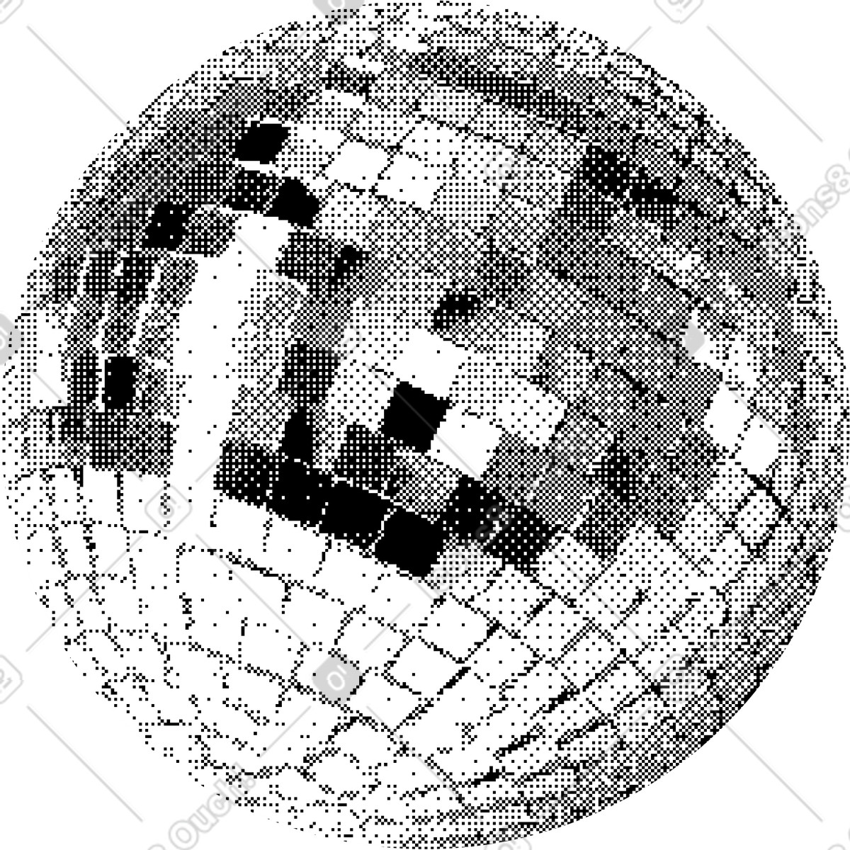 Ilustración Bola de disco en estilo Bitmap a descargar en PNG y SVG