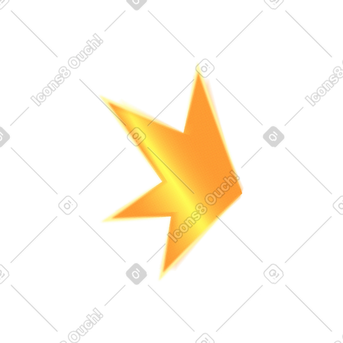 Yellow decor illustration in PNG, SVG